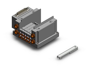 SMC SS5Y3-10F1-05B-N3D0 ss5y3 5 sta manifold base, 4/5 PORT SOLENOID VALVE