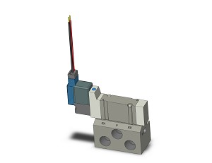 SMC SY3140-5MZ-01N valve, sgl sol, base mt (dc), SY3000 SOL/