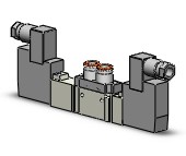 SMC SY5320-5DZ-C8 valve, dbl sol, body pt, din, SY5000 SOL/V